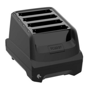 TC22-TC27 4-Slot Battery Charger; Charges up to four Li-ion batteries. Power Supply, DC cable and country specific AC line cord sold separately (PWR-BGA12V50W0WW, CBL-DC-388A1-01) (Zebra SAC-TC2L-4SCHG-01)