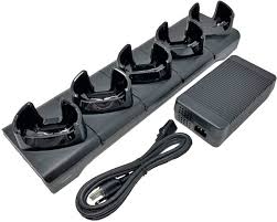 TC22-TC27 5-Slot Charge and Communication Cradle (shims included). Supports device with boot/trigger handle after shim is removed. (Zebra CRD-TC2L-SE5ET-01)