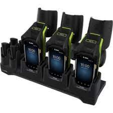 RFD90, 3 Device Slots/4 Toaster Slots, Communication Cradle with support for TC70/70x/72/75/75x/77. Requires Power Supply (PWR-BGA12V108W0WW), DC Line Cord (CBL-DC-382A1-01), and Country Specific Line Cord. (Zebra CR90-3S4T-TC7-M-01)